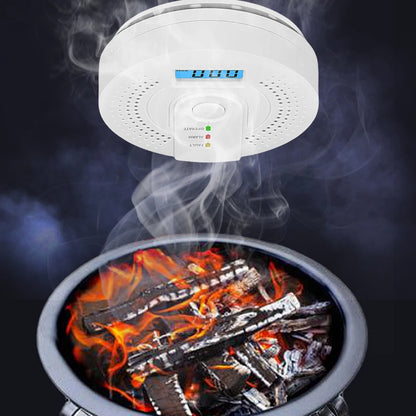 Digital Carbon Monoxide Detector Sound & Light Warning Sensor Battery Powered CO Gas Monitor Meter with LED Indicator Home Use