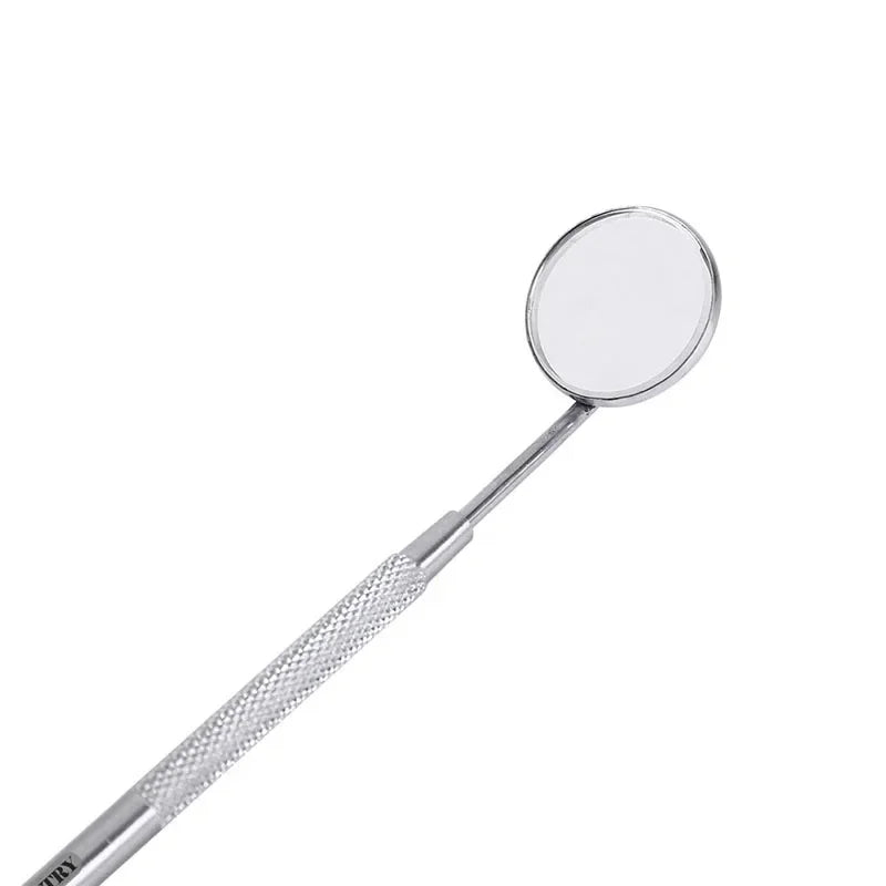 5/10Pcs Dental Mirrors with Handle Stainless Steel Surgical Instruments Dentist Mouth Checking Makeup Supplies