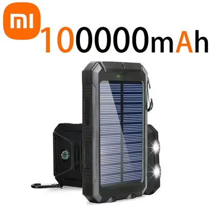 Xiaomi 200000mAh Power Bank Fast Charging Outdoor Large Capacity External Battery Solar PowerBank Flashlight For iPhone Samsung