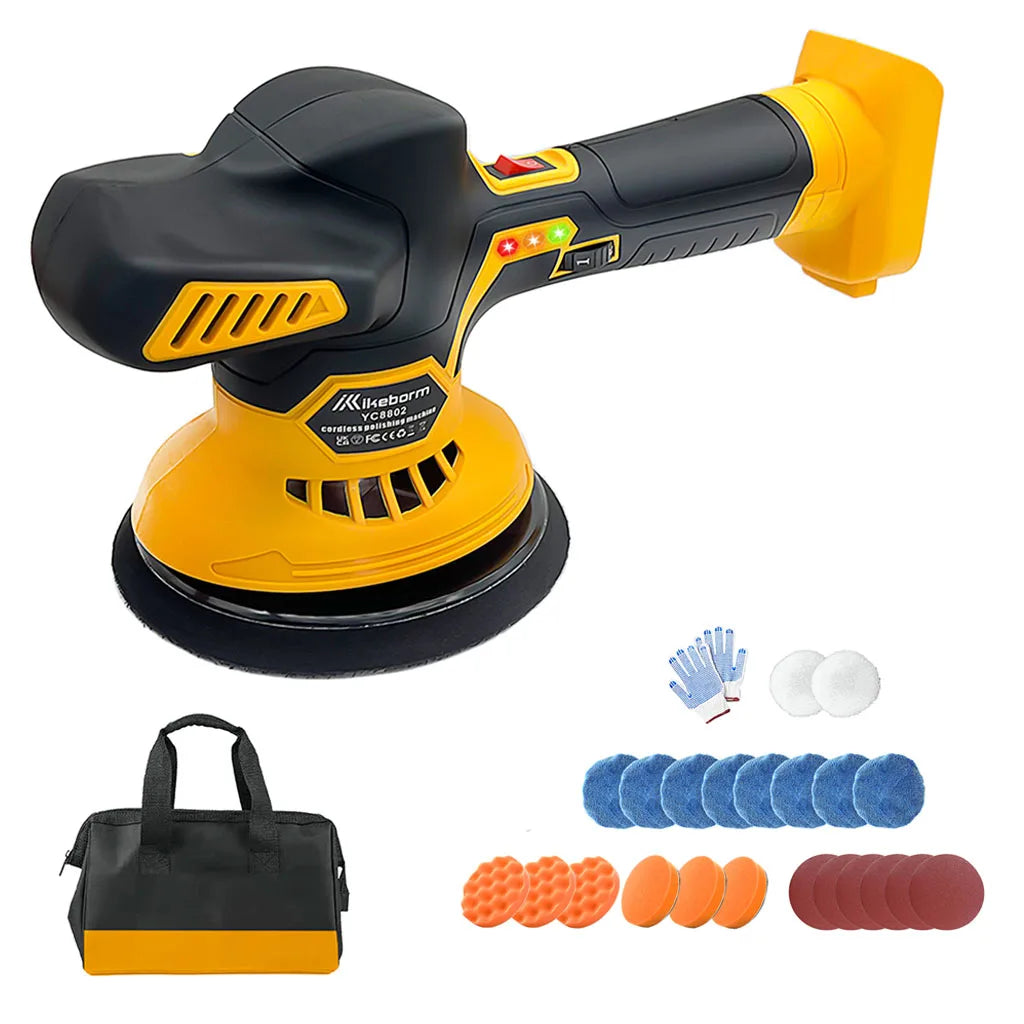 Cordless Car Polisher for Dewalt 20V Battery 6 Variable Speed 5000RPM Car Buffer Polisher for Car Detailing Waxing (No Battery)