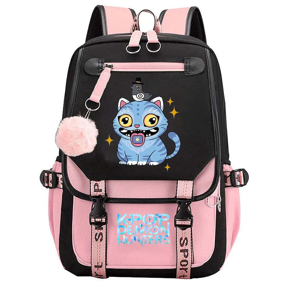 School Backpack for Students KPop Demon Hunters Daily Bagpack 2025 Hot Movie Print Backpacks for Girl Outdoor Sport School Bag