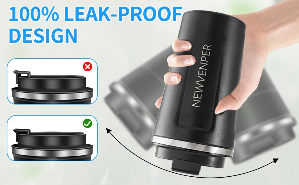 Stainless Steel Vacuum Insulated Travel Coffee Mug, Led Temperature Display Insulated Tumbler, Leak Proof with Lid 510ML