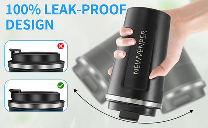 Stainless Steel Vacuum Insulated Travel Coffee Mug, Led Temperature Display Insulated Tumbler, Leak Proof with Lid 510ML