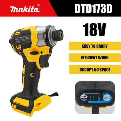 Makita DTD173 1800RPM Cordless Impact Driver 180N.m Brushless Motor Electric Drill Wood/Bolt/T-Mode For Makita Battery