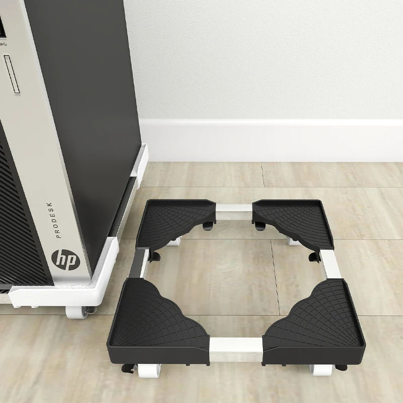 Mobile Extendable Computer Cart Adjustable Stand With Universal Wheels For Office CPU Tower Anti Slip Breathable Design