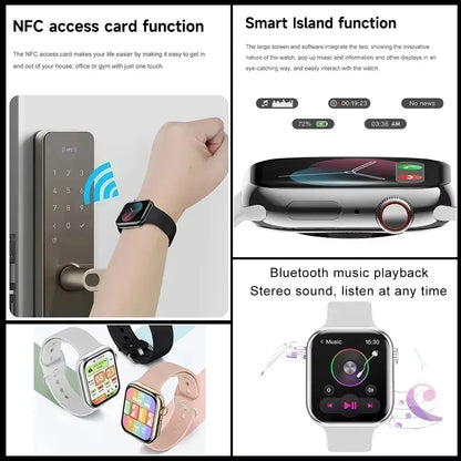 New 2025 Original For Apple Watch 10 Smart Watch Men Body Temperature Bluetooth Call NFC GPS Sports Women SmartWatch for Apple