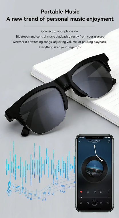 Lenovo 8K HD AI Smart Glasses AI Translation Hands-Free Calling AI Chat Logging Music Playback Smart Sunglasses for Men 2026 New