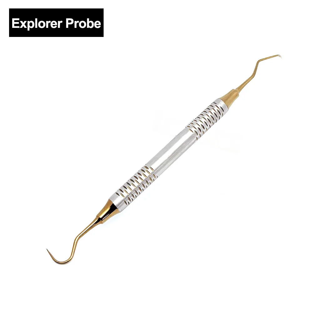 Dentist Tool Dental Mouth Mirror Explorer Probe Blade Handle Stainless Steel Dental Instruments Dentist Teeth Cleaning Tools