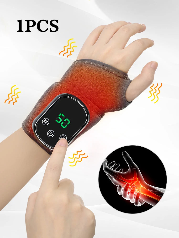 Electric Knee Massager 3 Vibrations 5 Level Hot Compress Shoulder Elbow Massage Support Brace Joint Knee Heating Pad Health Care