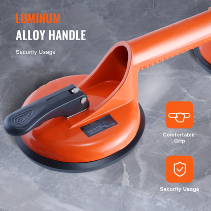 SucceBuy 4.7" 2Pack 330 lbs Glass Vacuum Suction Cup Vacuum with Aluminum Handle for Glass Granite Tile Metal Wood Panel Lifting