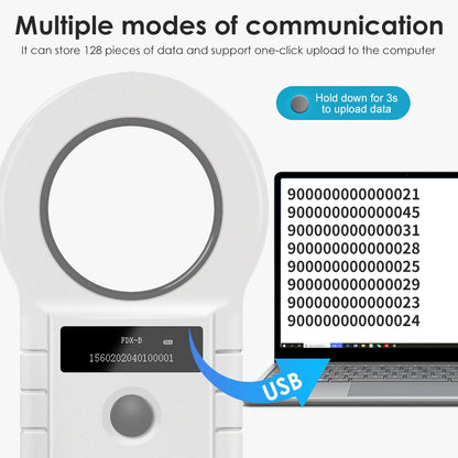 134.2KHz RFID Animal Reader 15 Digits 125KHz Pet ID Scanner EMID FDX-B ISO 11784/85 Microchip Tag Registration For Cow Fish Dog