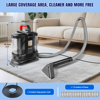 Home Design Spot Cleaner, Fabric, Stain, Car Seats, Upholstery, Pet Messes, Sofa and Carpet Cleaning Machine, Suction Power of 13Kpa