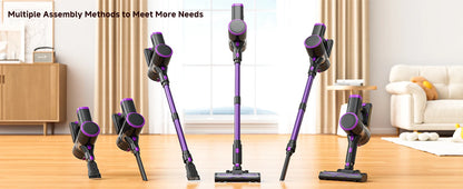 Lubluelu P4 Cordless Vacuum Cleaner 30Kpa Suction, 40Mins Runtime, Self-Standing, Green LED, for Hard Floor Carpet Pet