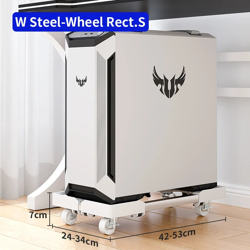 Mobile Extendable Computer Cart Adjustable Stand With Universal Wheels For Office CPU Tower Anti Slip Breathable Design