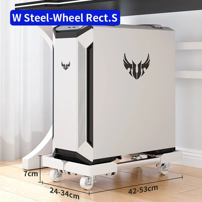 Mobile Extendable Computer Cart Adjustable Stand With Universal Wheels For Office CPU Tower Anti Slip Breathable Design