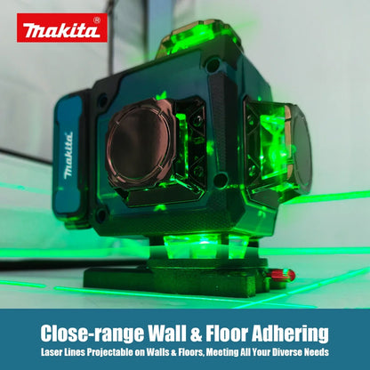 Makita Electric Tool 360-Degree X4 16-Line Outdoor Laser Level Self-Levelling Vertical Cross-Line Tool for Precision Measurement