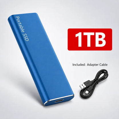 1TB Mini Reliable External SSD Hard Drive USB 3.1 Compact Storage for PC Laptop Mac Daily Portable Data Backup Use