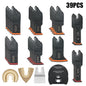 Japanese Tooth Carbide Oscillating Saw Blade Kit 10-39Pcs Arc Edge Oscillating Multitool Blades Precise Cut for Wood PVC Iron