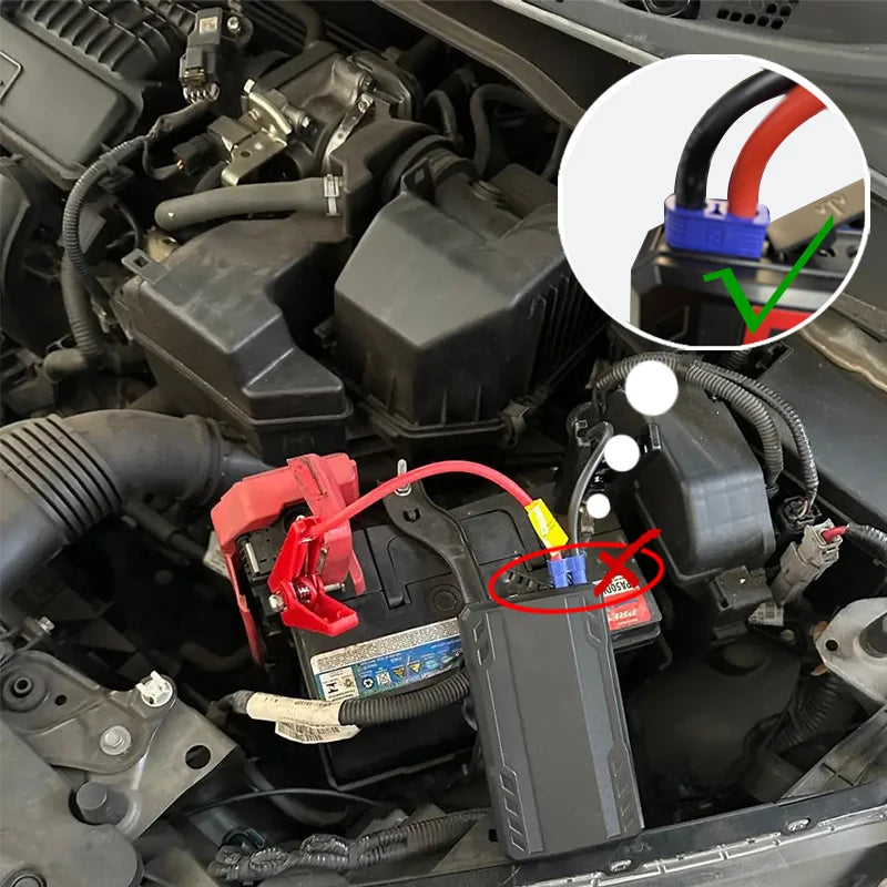 2000A/1200A High Power Car Battery Jump Starter Portable Car Battery Booster Charger Booster Power Bank Starting Device USB Port