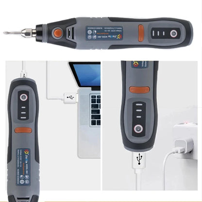 JANGKLIFE USB Cordless Rotary Tool Dremel Mini Drill Engraving Pen Electric Mini Wireless Drill with Accessories DIY Set