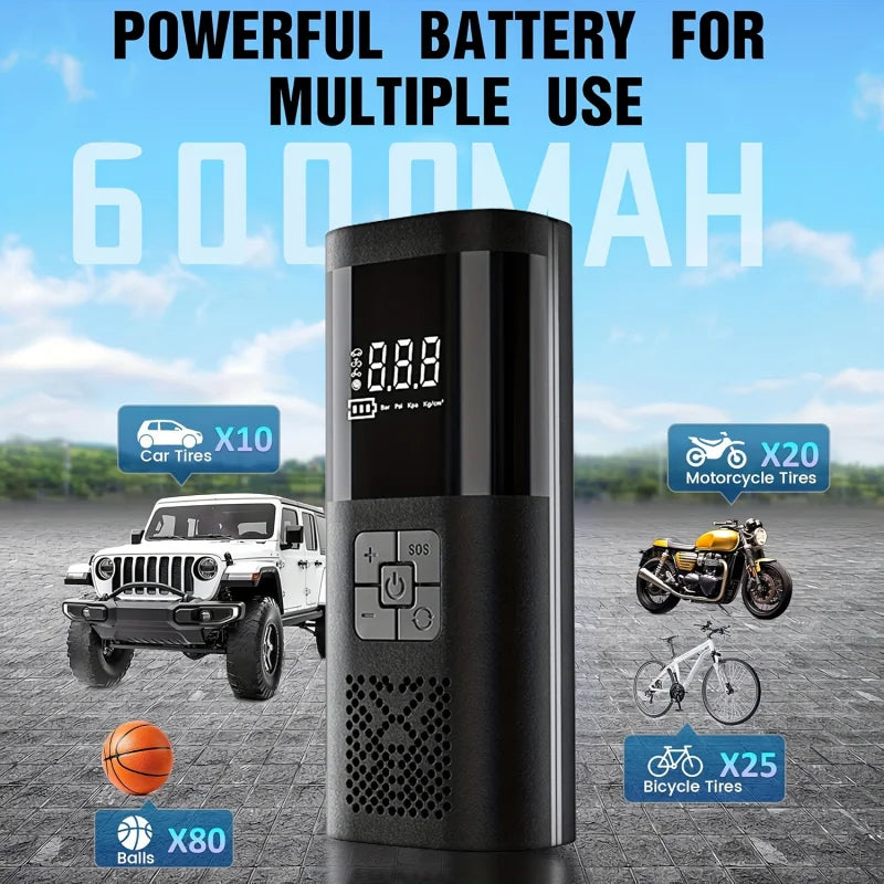 Car wireless inflator portable car auto inflator small sedan tire inflator motorcycle bicycle basketball inflator carryable