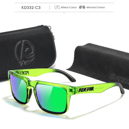 KDEAM Photochromic And Polarized Sunglasses Men Category 3 Polarized Sun Glasses Women Unique Frame Surface Eyewear With Case