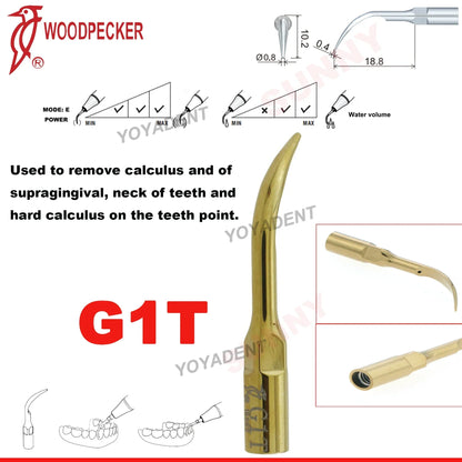 Woodpecker Dental Scaler Tips Ultrasonic Tooth Cleaning Machine Cutter Head Endo Perio Scaling Tips Fit EMS UDS Scaler Handpiece
