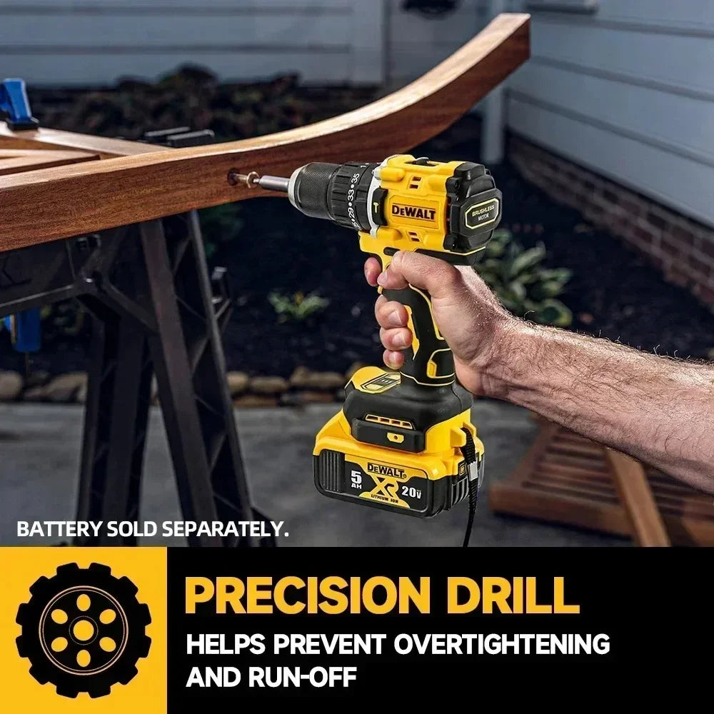 DEWALT DCD805 20V High - Performance Brushless Cordless Impact Drill & Screwdriver - Ideal for Pros & DIYers