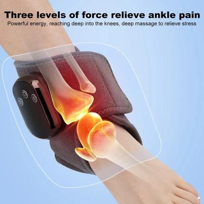 Cordless Heated Ankle Wrap Foot Revive Massager with 3 Vibration Mode 5 Heat Level for Achilles Tendinitis and Plantar Fasciitis