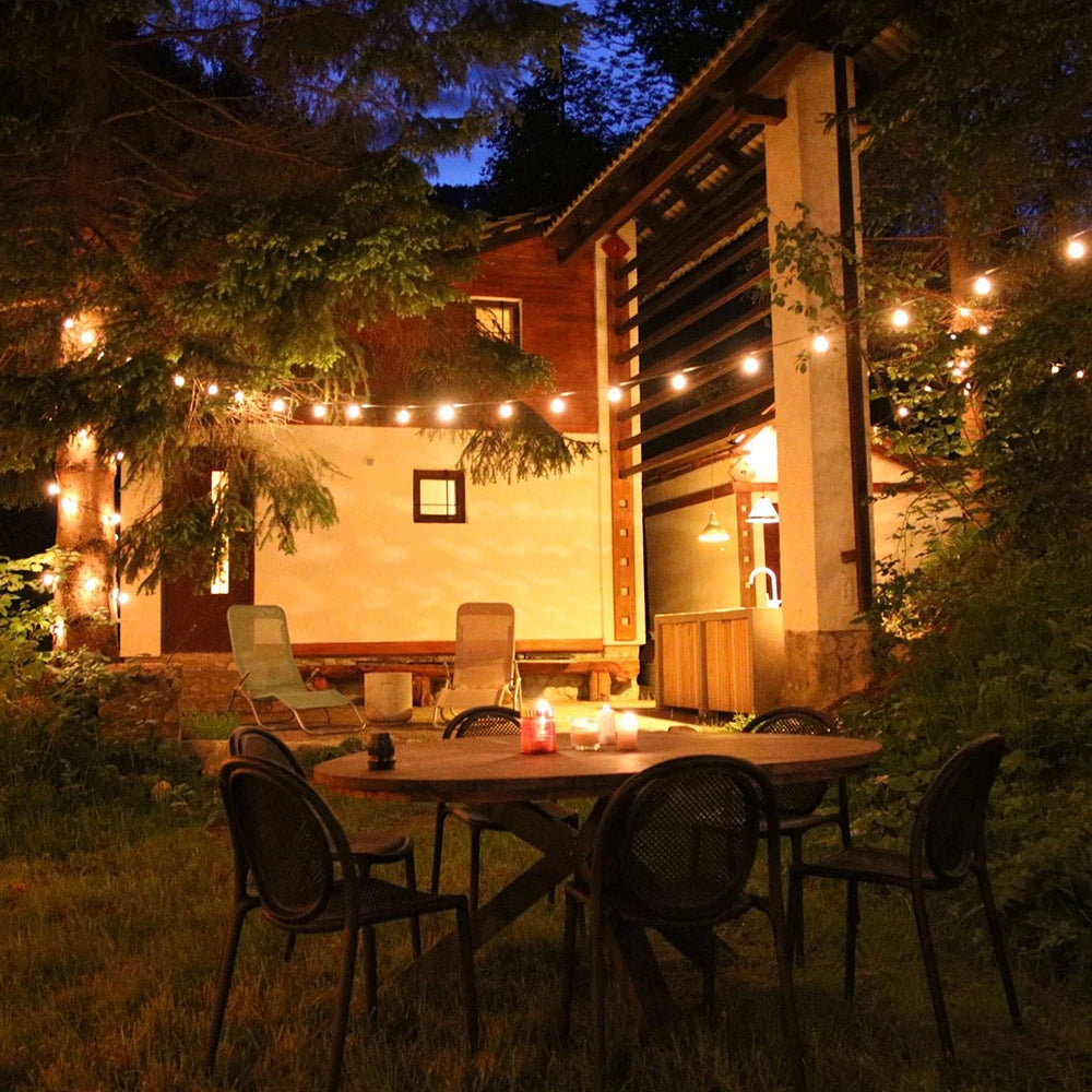 Plastic LED Filament Bulb E12 Screw Socket Shatterproof G40 220V 110V 1W Outdoor Globe Garland String Light Replacement Bulb