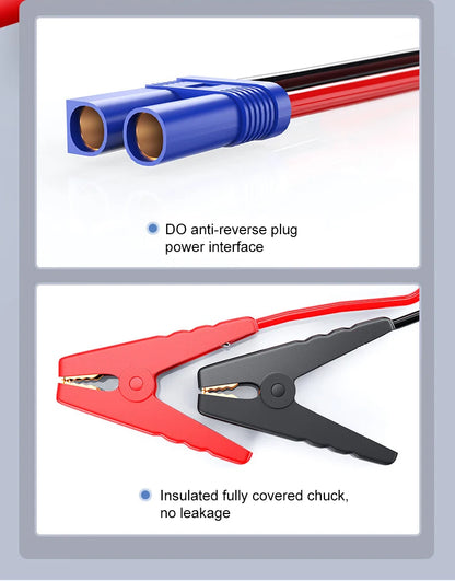 EAFC 1000A/1200A Jump Starter Power Bank Portable Charger Starting Device for 3.0L Emergency Car Battery Jump Starter