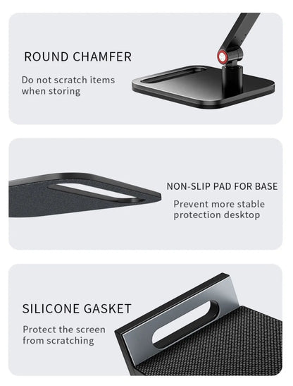 Universal Expandable Monitor Desk Holder Adjustable 360° Swivel Tablet Stand Foldable Tablet Bracket for 12-17in