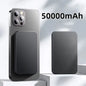 50000mAh Wireless Magnetic Power Bank PD 22.5W Fast Charging Portable External Spare Battery Pack for Magsafe For iPhone Samsung