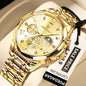 POEDAGAR Luxury Men Watch Top Original Waterproof Luminous Chronograph Man Wristwatch Stainless Steel Quartz Men's Watches Reloj