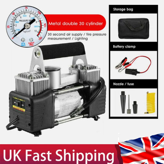 Heavy Duty 12V Electric Car Tyre Inflator 150PSI Portable Air Compressor Pump Vehicle Inflatable Pump Tools with Pressure Gauge