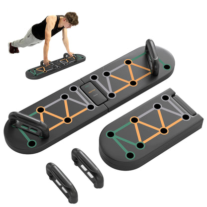 SPORTNOW Foldable Push Up Board, 11-in-1 Press Up Board, Portable Pushup Stand with Non-slip Pads for Arms