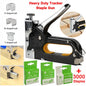 Heavy Duty Tacker Staple Gun Upholstery Stapler Fabric Wood Craft 3000Pc Staples