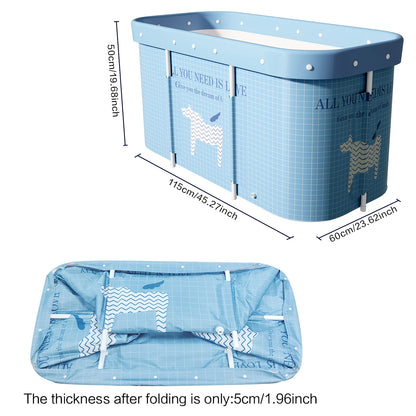 Portable Bath Adult Non-Inflatable Foldable Bathtub Standing Soaking Bath Tub For AdultsIdeal For Hot Bath