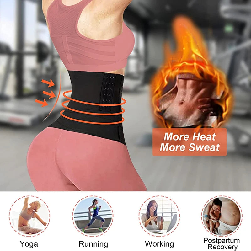 Buckle Bandage Wrap Adjustable Waist Trainer Tummy Slimming Belt Lumbar Support Corset Workout Belly Trimmer Sheath Shapewear