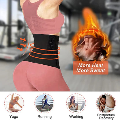 Buckle Bandage Wrap Adjustable Waist Trainer Tummy Slimming Belt Lumbar Support Corset Workout Belly Trimmer Sheath Shapewear