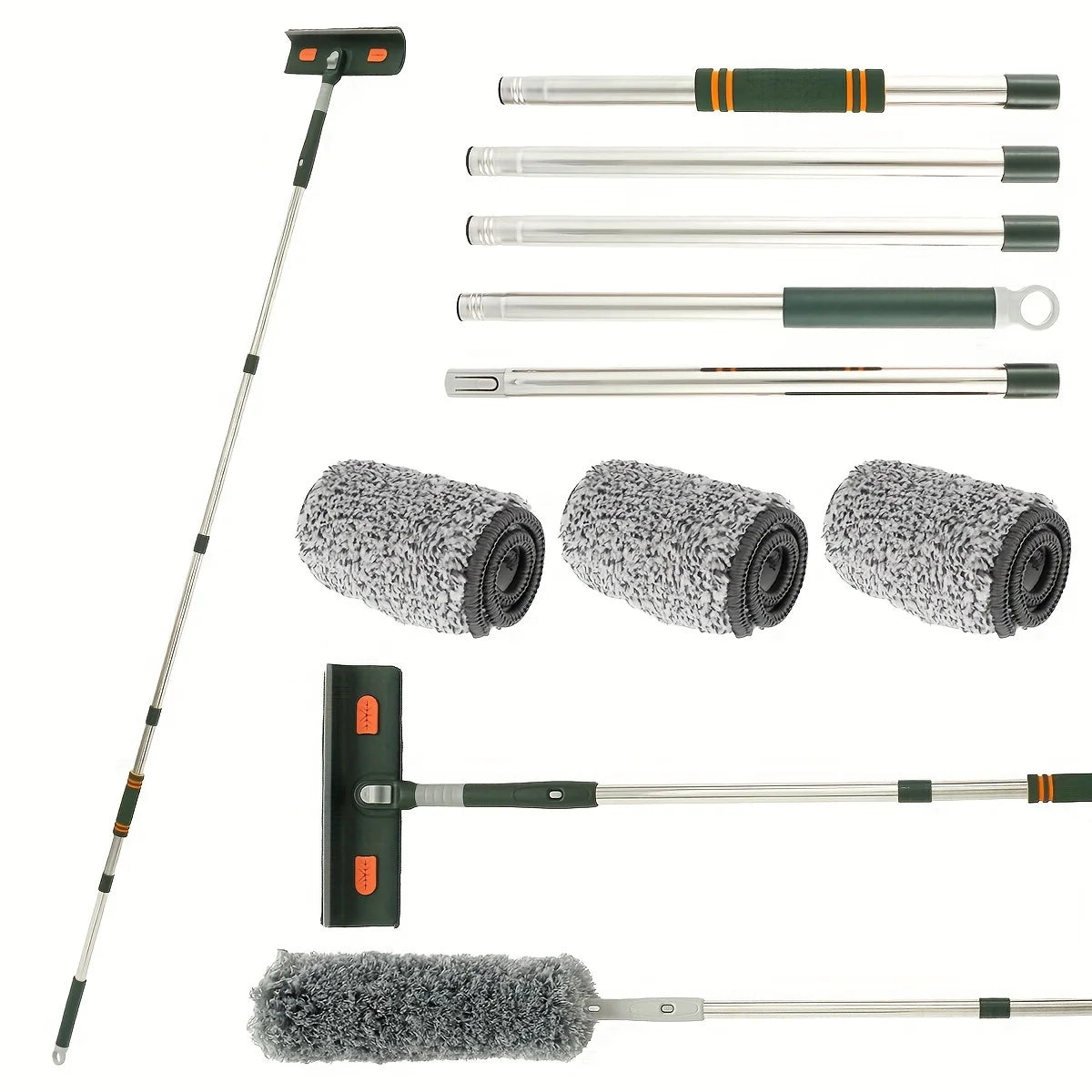 144/206CM extendable splicing rod floor scraper household window cleaning wiper glass scraper window wiper cleaning tools