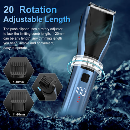 Sejoy Electric Hair Clipper For Men, 20 Gears Adjustable Hair Cut Machine Hair Trimmer Professional Rechargeable Hair Cut Barber