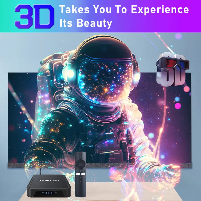 TX20 Pro TV Box Android 15 Allwinner H313 Quad Core 8K 4K HD Media Player 4G 5G Dual WIFI BT5.0 8GB 128GB Voice Remote iptv