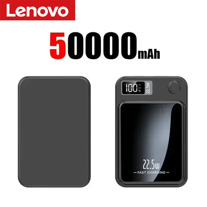 Lenovo Wireless Magnetic Power Bank 500000mAh 22.5w Super Fast Charging Portable External Battery Powerbank  For Iphone Samsung