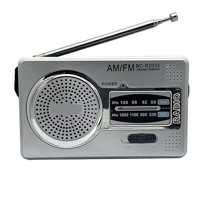 Radio FM/AM Small Portable Radio Battery Operated Radio Full-wave Band World Receiver Telescopic Antenna Built-in Speaker