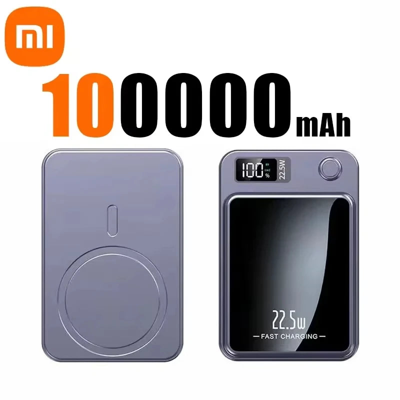 Xiaomi Magnetic Power Bank 100000mAh Wireless Fast Charger For iPhone Samsung Portable Auxiliary Battery Magnetic Powerbank Hold