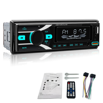HIPPCRON Car MP3 Radio 1 Din Car Player 7 colorful lights Stereos for Car Universal FM Music Radio Optional With Remote Control