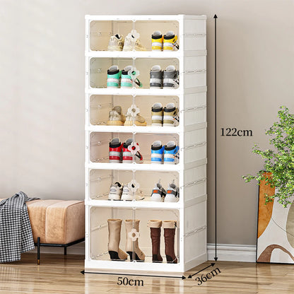 【Lifeideas】3-Tier Foldable Storage Rack Shoes Organizer with Doors