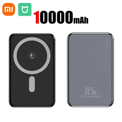 XIAOMI Ultra Slim Power Bank Mac Fast Charge Auxiliary Battery 50000mAh Magnetic Magnet Wireless Charging For IPhone Samsung New