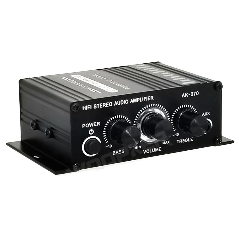 AK-270 HIFI Amplifier Channel 2.0 Stereo Audio Sound Amp Bass Trebl for Home Theater Sound System